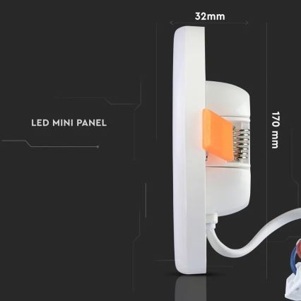 LED Vgradna svetilka SAMSUNG CHIP LED/18W/230V 3000K