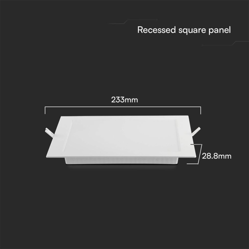 LED Vgradna svetilka SAMSUNG CHIP LED/18W/230V 4000K 22x22 cm bela
