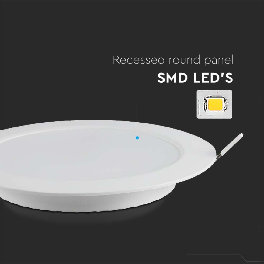 LED Vgradna svetilka SAMSUNG CHIP LED/18W/230V 4000K pr. 22 cm bela