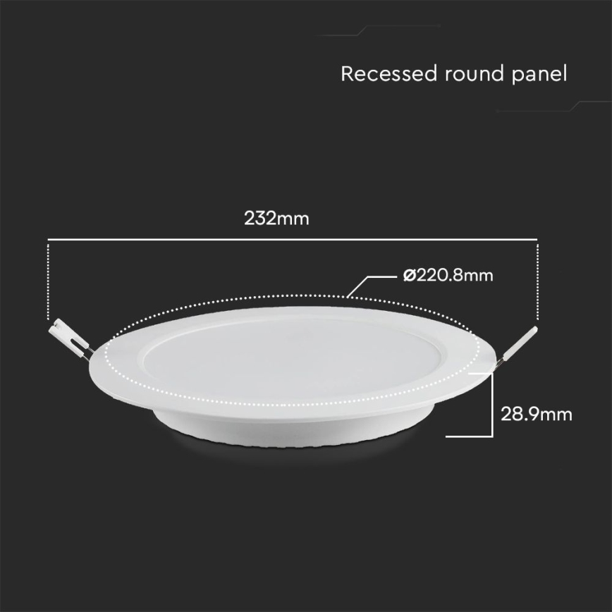 LED Vgradna svetilka SAMSUNG CHIP LED/18W/230V 4000K pr. 22 cm bela