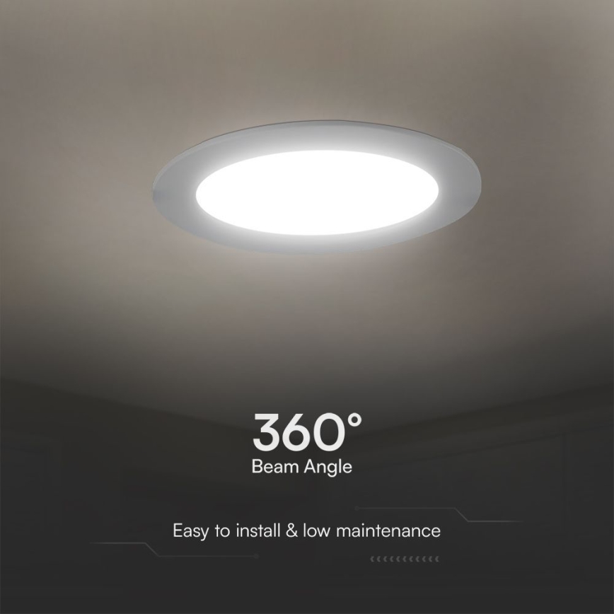 LED Vgradna svetilka SAMSUNG CHIP LED/18W/230V 6500K pr. 22 cm bela