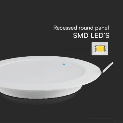 LED Vgradna svetilka SAMSUNG CHIP LED/18W/230V 6500K pr. 22 cm bela