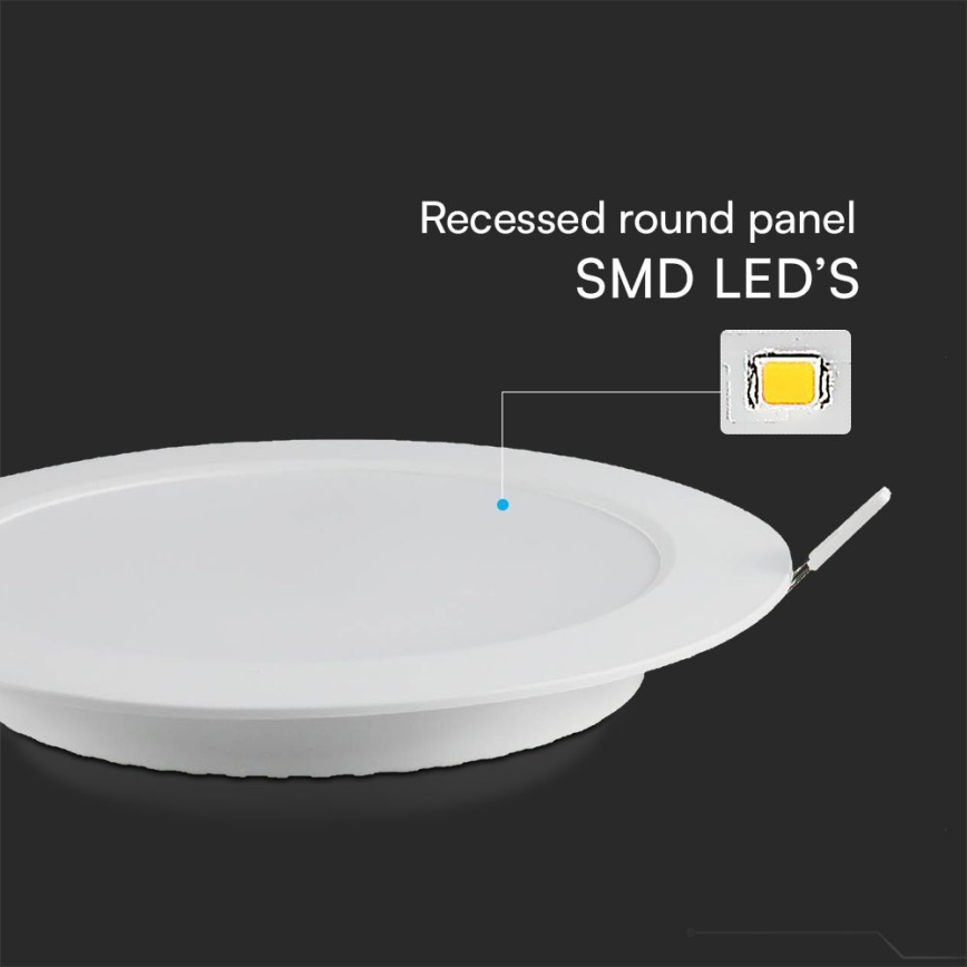 LED Vgradna svetilka SAMSUNG CHIP LED/18W/230V 6500K pr. 22 cm bela