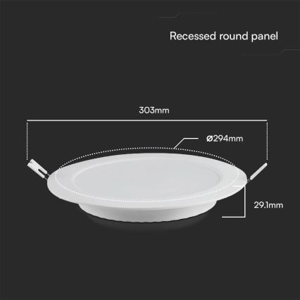 LED Vgradna svetilka SAMSUNG CHIP LED/24W/230V 4000K pr. 29,4 cm bela