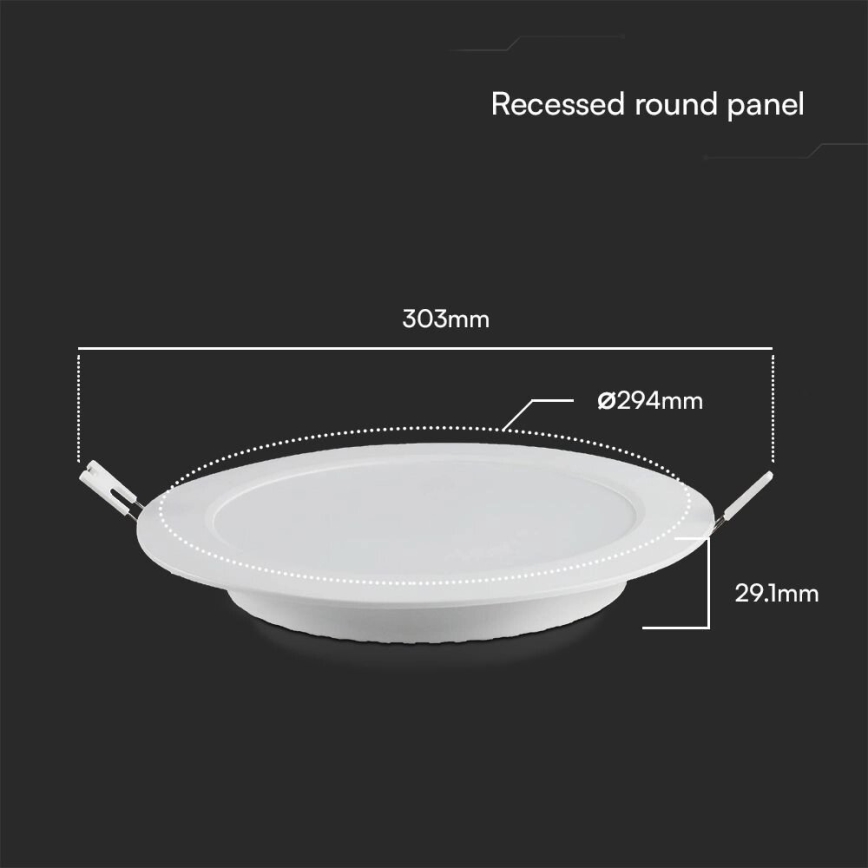 LED Vgradna svetilka SAMSUNG CHIP LED/24W/230V 4000K pr. 29,4 cm bela