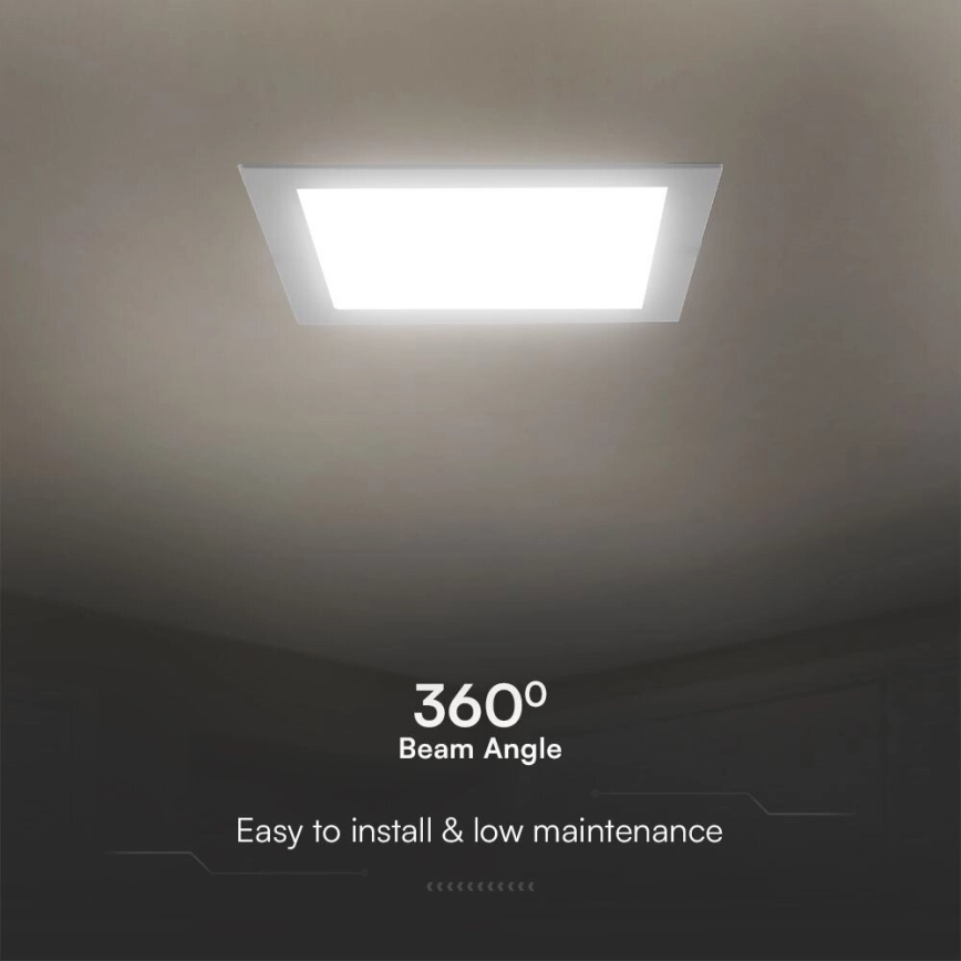 LED Vgradna svetilka SAMSUNG CHIP LED/24W/230V 6500K 29,5x29,5 cm bela