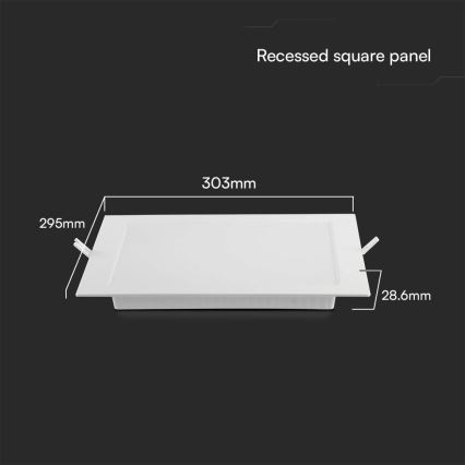 LED Vgradna svetilka SAMSUNG CHIP LED/24W/230V 6500K 29,5x29,5 cm bela