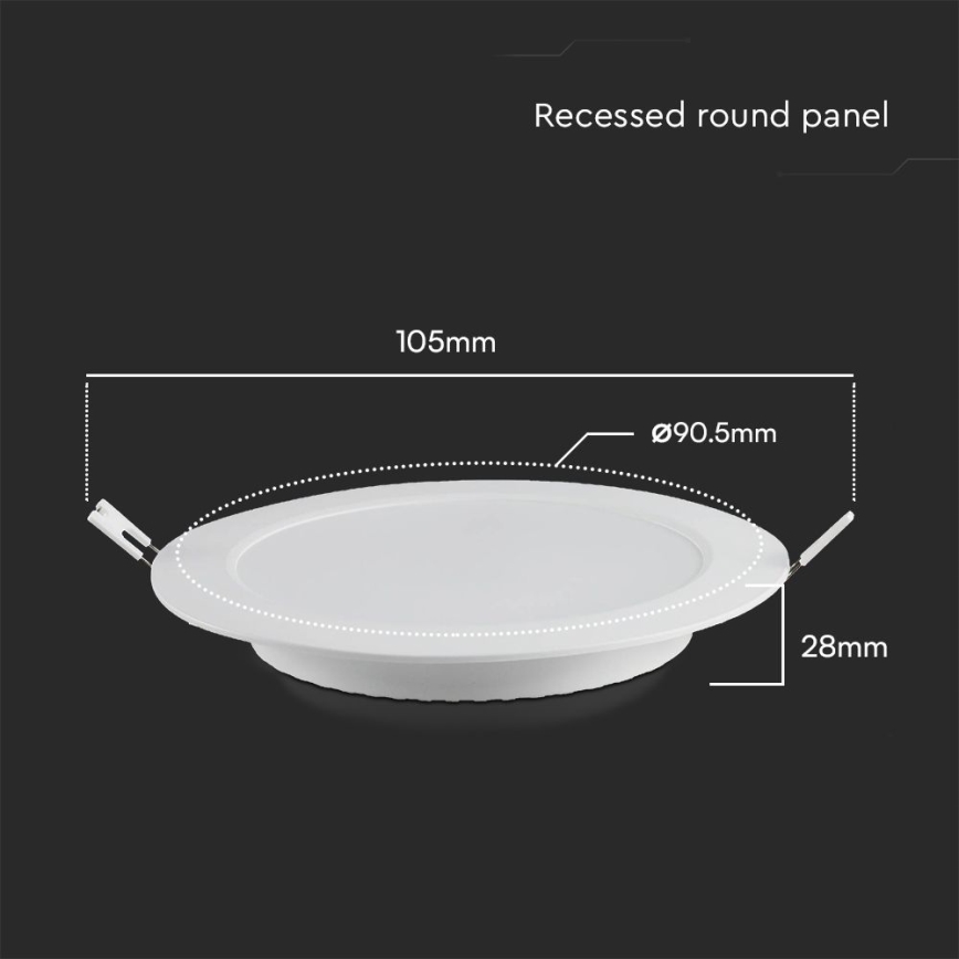 LED Vgradna svetilka SAMSUNG CHIP LED/3W/230V 4000K pr. 9,5 cm bela