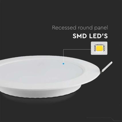 LED Vgradna svetilka SAMSUNG CHIP LED/3W/230V 6500K pr. 9,5 cm bela