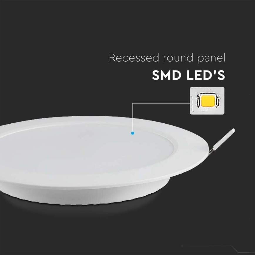 LED Vgradna svetilka SAMSUNG CHIP LED/3W/230V 6500K pr. 9,5 cm bela