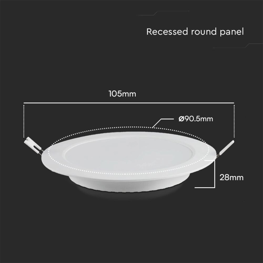 LED Vgradna svetilka SAMSUNG CHIP LED/3W/230V 6500K pr. 9,5 cm bela