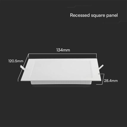 LED Vgradna svetilka SAMSUNG CHIP LED/6W/230V 3000K 12x12 cm bela