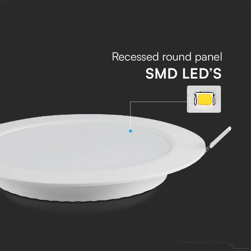 LED Vgradna svetilka SAMSUNG CHIP LED/6W/230V 4000K pr. 12 cm bela