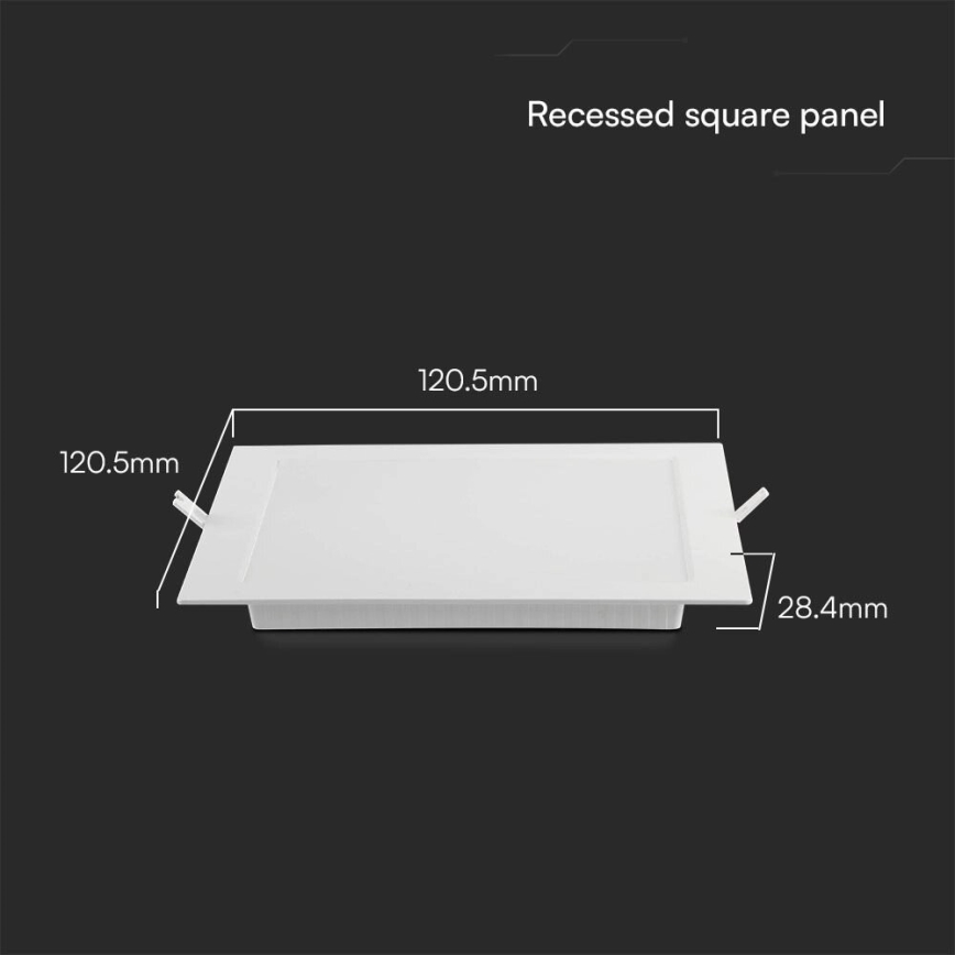 LED Vgradna svetilka SAMSUNG CHIP LED/6W/230V 6500K 12x12 cm bela