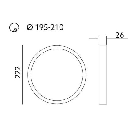 LED Vgradna svetilka SIGARO PT LED/18W/230V 4000K IP40