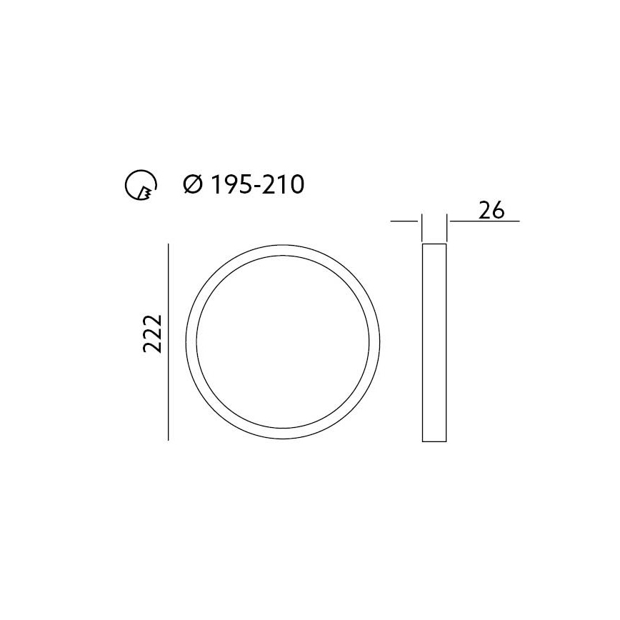 LED Vgradna svetilka SIGARO PT LED/18W/230V 4000K IP40
