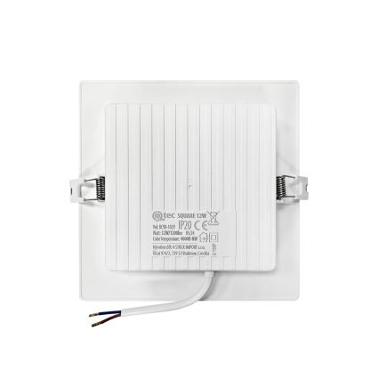 LED Vgradna svetilka SQUARE LED/12W/230V 4000K 17x17 cm bela