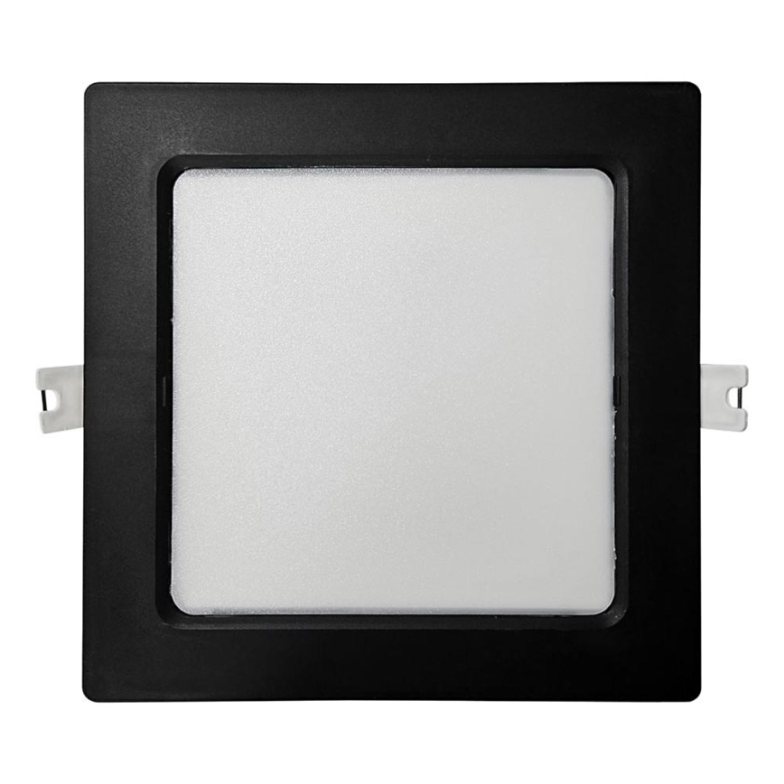 LED Vgradna svetilka SQUARE LED/12W/230V 4000K 17x17 cm črna