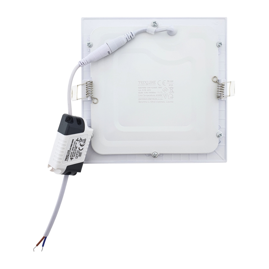 LED Vgradna svetilka SQUARE LED/12W/230V 4200K 16,8x16,8 cm bela