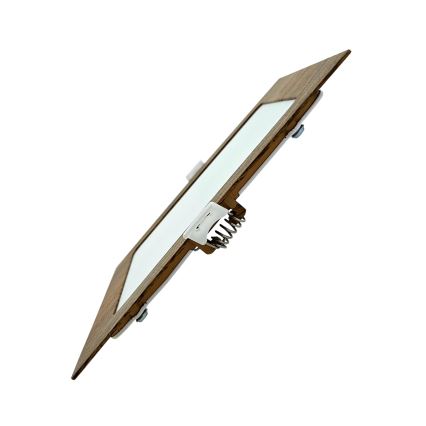 LED Vgradna svetilka SQUARE LED/12W/230V 4200K 16,8x16,8 cm rjava