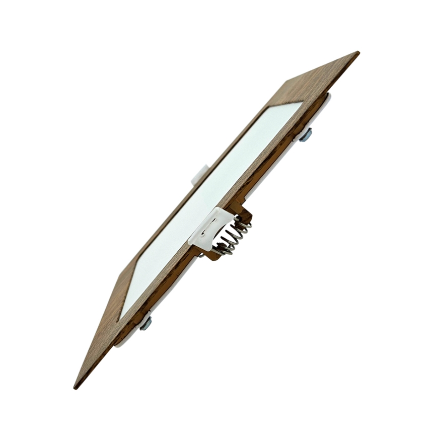 LED Vgradna svetilka SQUARE LED/12W/230V 4200K 16,8x16,8 cm rjava