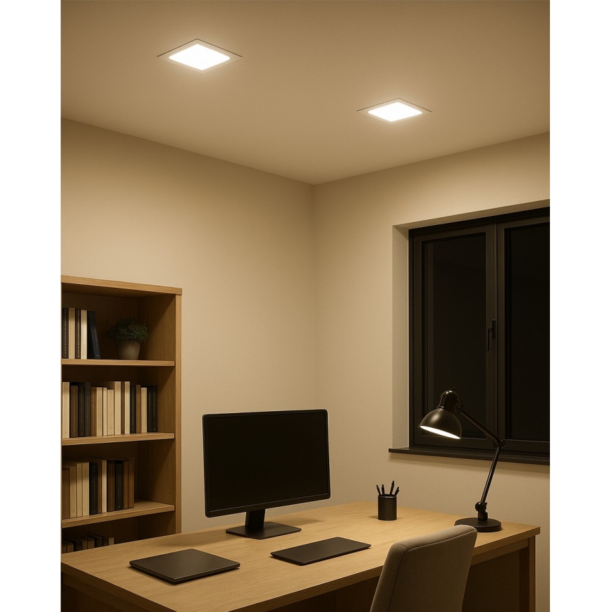 LED Vgradna svetilka SQUARE LED/15W/230V 4200K 18,8x18,8 cm bela