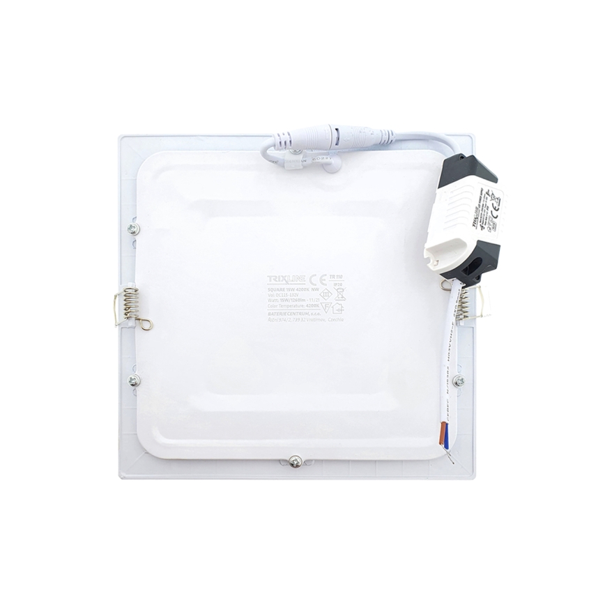 LED Vgradna svetilka SQUARE LED/15W/230V 4200K 18,8x18,8 cm bela