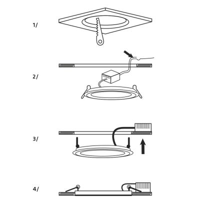 LED Vgradna svetilka SQUARE LED/15W/230V 4200K 18,8x18,8 cm bela