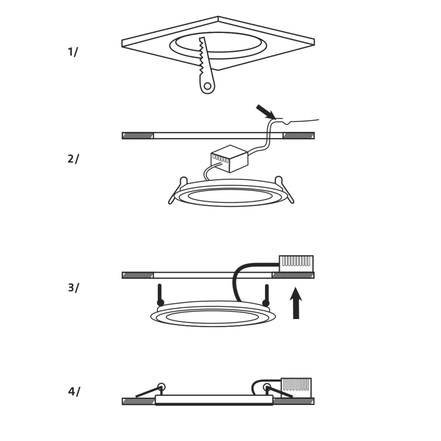 LED Vgradna svetilka SQUARE LED/15W/230V 4200K 18,8x18,8 cm bela