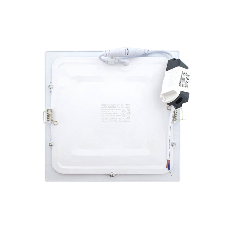 LED Vgradna svetilka SQUARE LED/15W/230V 4200K 18,8x18,8 cm bela