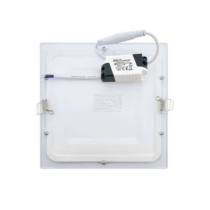 LED Vgradna svetilka SQUARE LED/15W/230V 6500K 18,8x18,8 cm bela