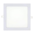 LED Vgradna svetilka SQUARE LED/18W/230V 2700K 22x22 cm bela