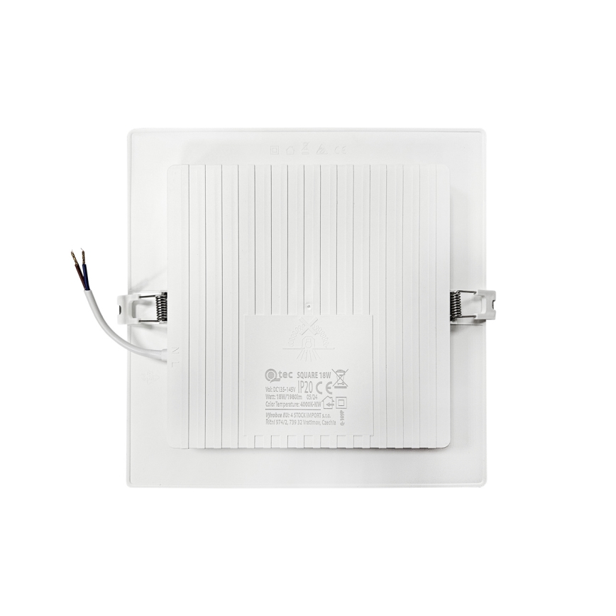 LED Vgradna svetilka SQUARE LED/18W/230V 4000K 22x22 cm bela