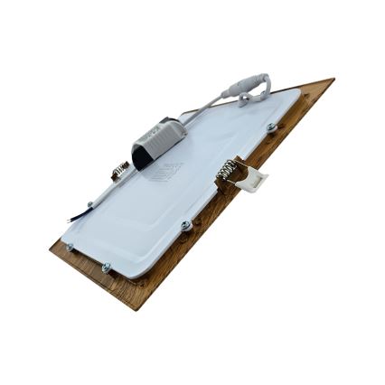 LED Vgradna svetilka SQUARE LED/18W/230V 4200K 22x22 cm rjava