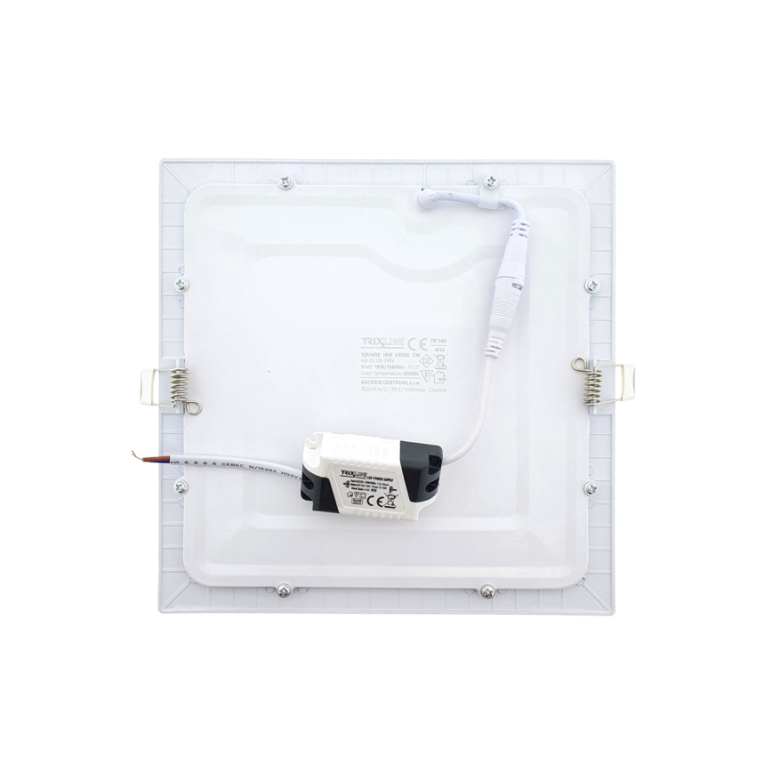 LED Vgradna svetilka SQUARE LED/18W/230V 6500K 22x22 cm bela