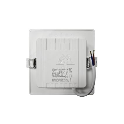 LED Vgradna svetilka SQUARE LED/6W/230V 4000K 12x12 cm bela