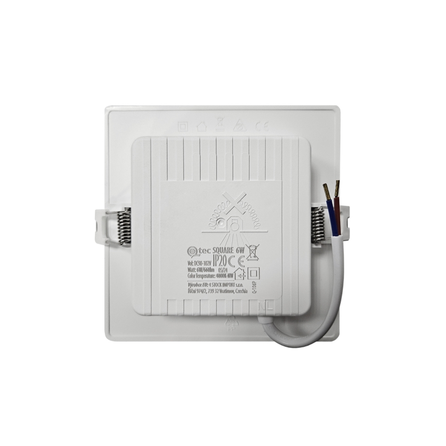 LED Vgradna svetilka SQUARE LED/6W/230V 4000K 12x12 cm bela