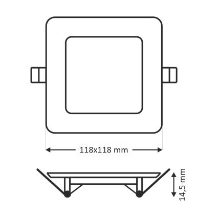 LED Vgradna svetilka SQUARE LED/6W/230V 4200K 11,8x11,8 cm bela