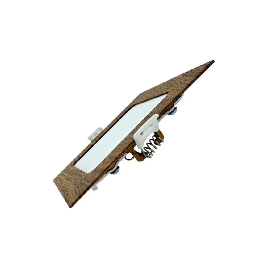 LED Vgradna svetilka SQUARE LED/6W/230V 4200K 11,8x11,8 cm rjava