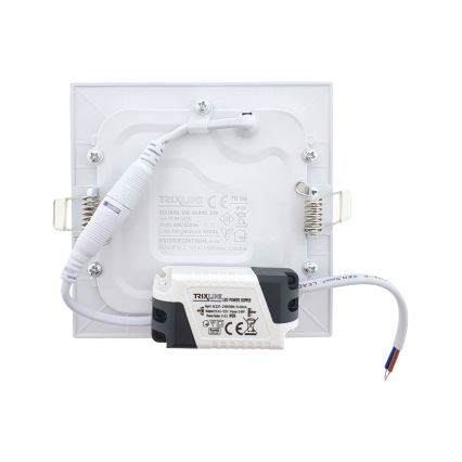 LED Vgradna svetilka SQUARE LED/6W/230V 6500K 11,8x11,8 cm bela