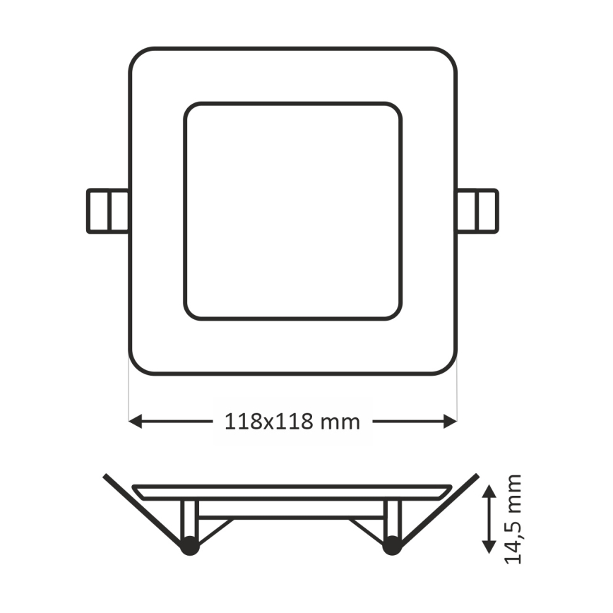 LED Vgradna svetilka SQUARE LED/6W/230V 6500K 11,8x11,8 cm bela