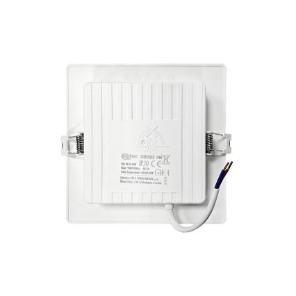 LED Vgradna svetilka SQUARE LED/9W/230V 4000K 14,5x14,5 cm bela