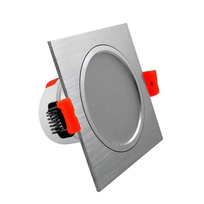 LED Vgradna svetilka VENUS LED/7W/230V srebrna kvadratna