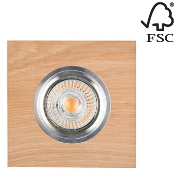 LED Vgradna svetilka VITAR 1xGU10/5W/230V CRI 90 hrast – FSC certifikat