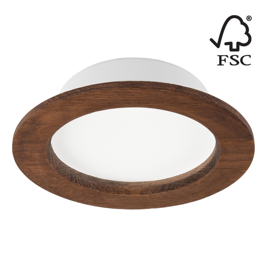 LED Vgradna svetilka WOODY SPOT LED/12,5W/230V 4000K češnja ø 16 cm