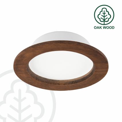 LED Vgradna svetilka WOODY SPOT LED/12,5W/230V 4000K češnja ø 16 cm