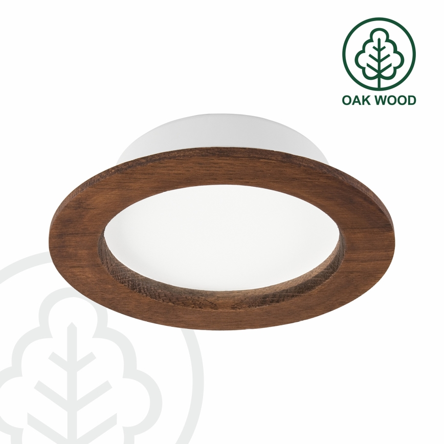 LED Vgradna svetilka WOODY SPOT LED/12,5W/230V 4000K češnja ø 16 cm