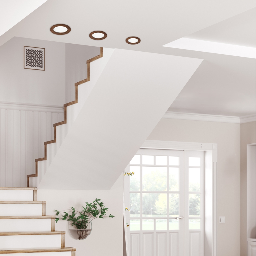 LED Vgradna svetilka WOODY SPOT LED/12,5W/230V 4000K češnja ø 16 cm