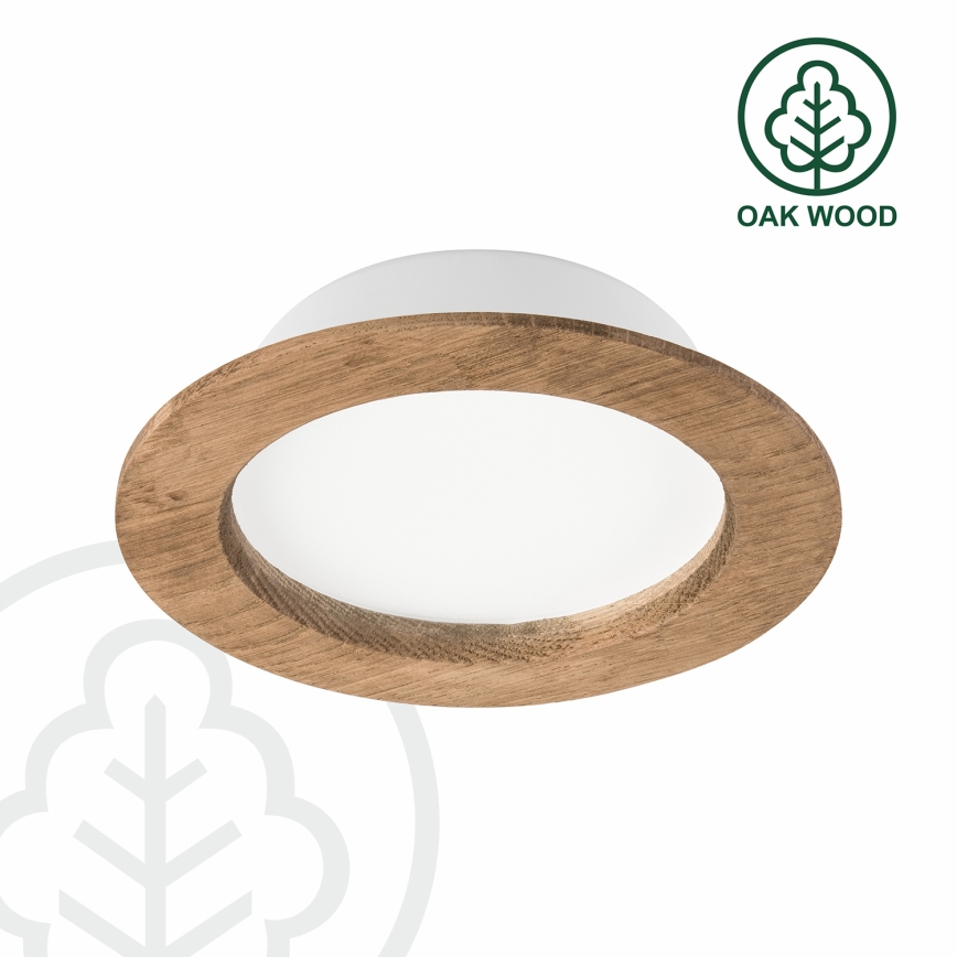 LED Vgradna svetilka WOODY SPOT LED/12,5W/230V 4000K oreh ø 16 cm