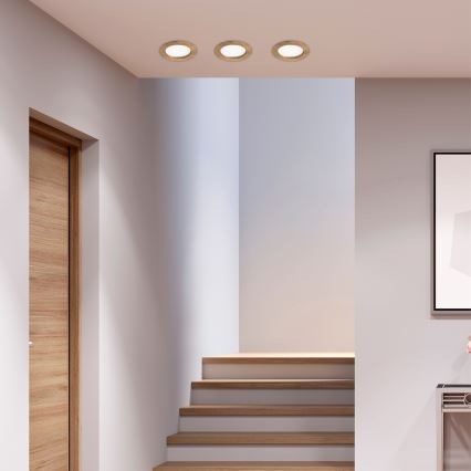 LED Vgradna svetilka WOODY SPOT LED/12,5W/230V 4000K oreh ø 16 cm